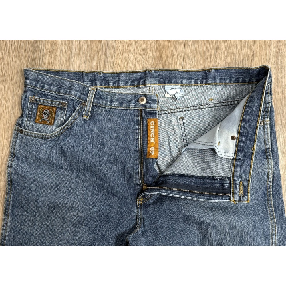 CINCH Black Label Y2K Jeans Mens 40x32 Relaxed Straight Western Cowboy MB9063